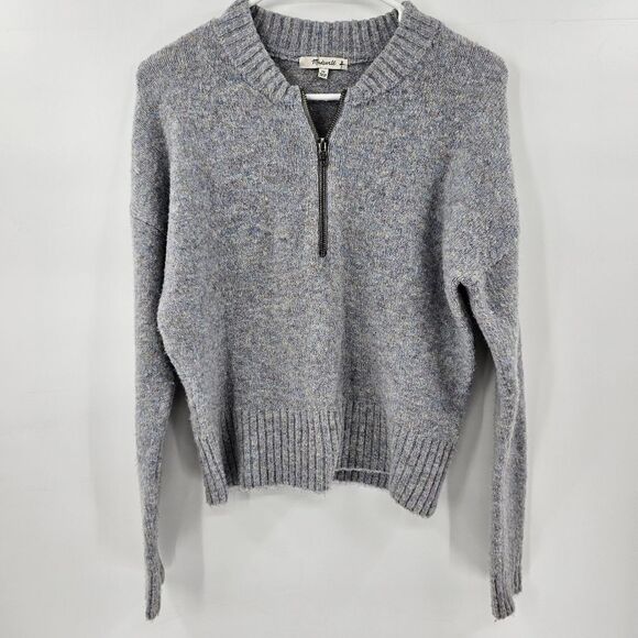 Madewell Sweaters - Madewell wool alpaca sweater quarter zip gray xs small